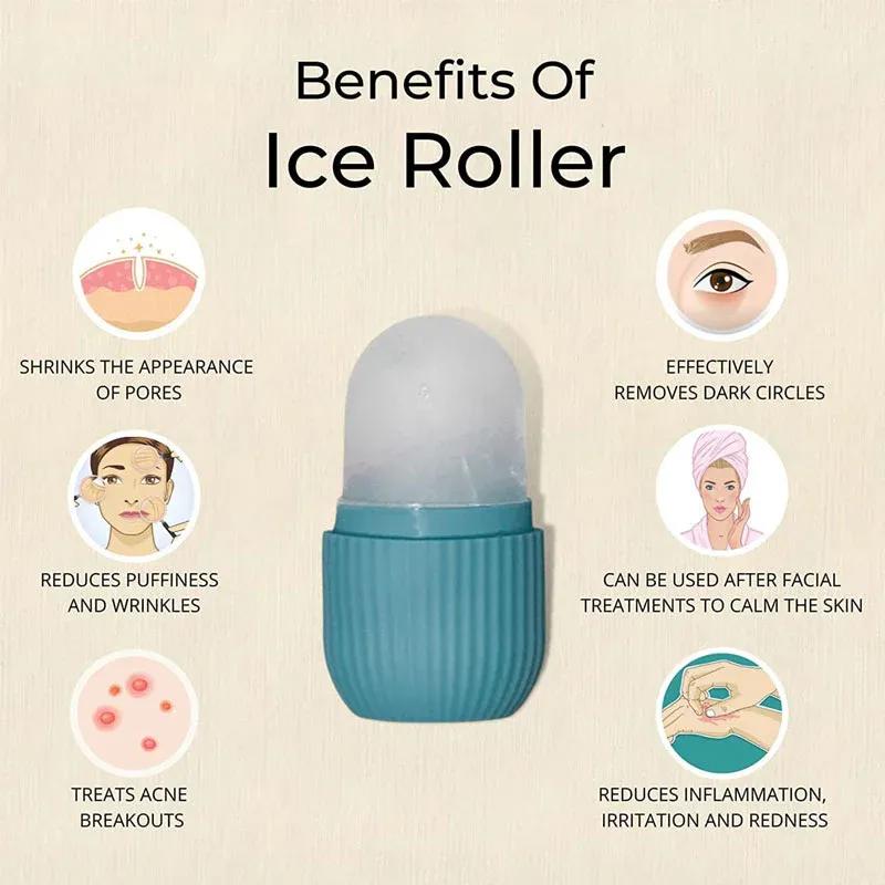 Face Ice Contour Roller Silicone Multi Color