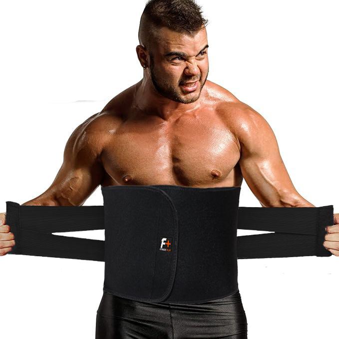 Black Latex Waist Trimmer for Men 3cm Portable