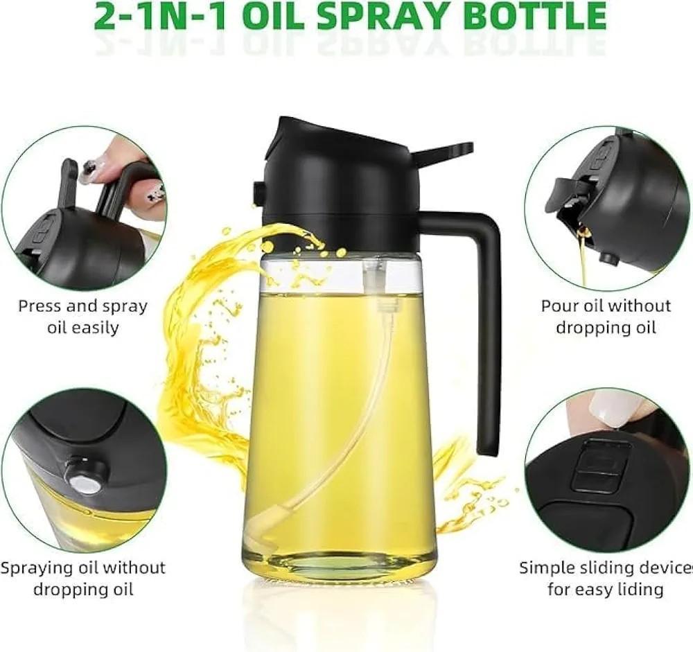 Transparent Glass Oil Bottle with Large Spout for Pakistani Kitchens