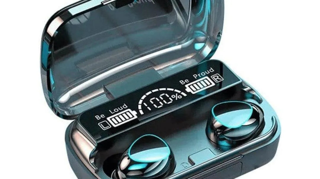 Black Long-Lasting Battery With Fast Charge 10 Earbuds