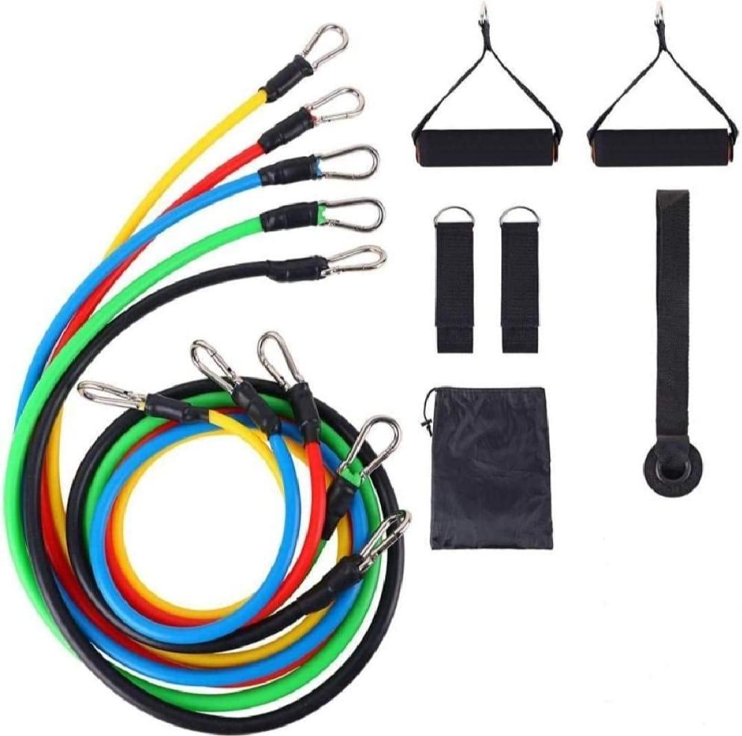 Adjustable Resistance Bands for Home Gym - 11 Pcs Set