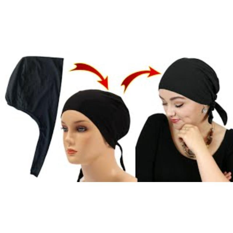 Black Net Hijab Cap for Women Modest Daily Wear