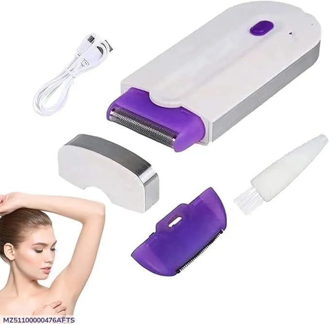 Rechargeable Women's Hair Shaver with Blade Set ABS Plastic