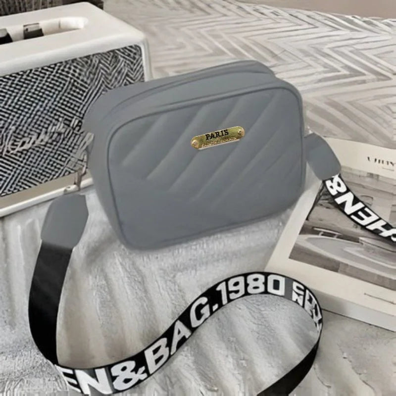 Classic Gray Leather Shoulder & Crossbody Bag
