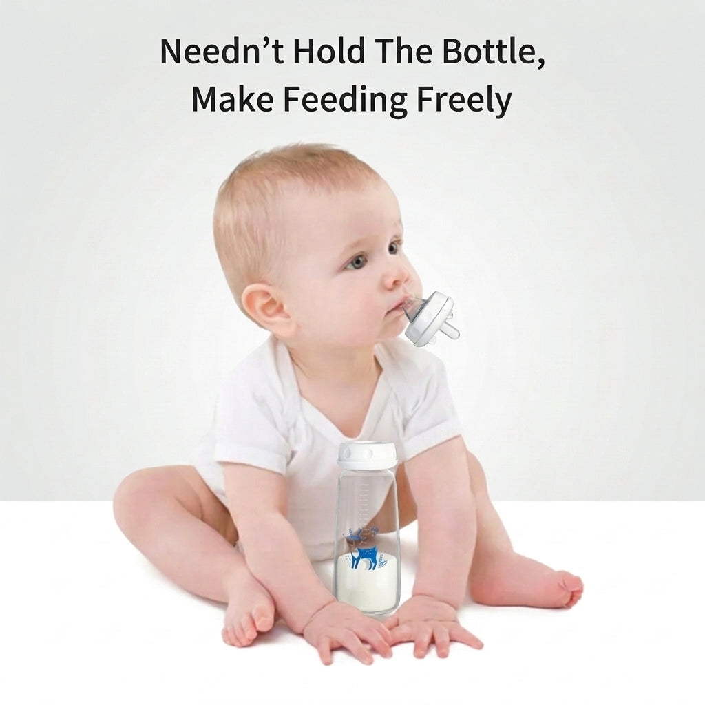 Hands-Free Baby Feeding Bottle