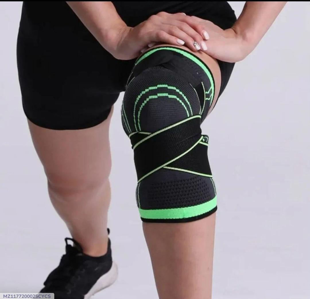 Flexible Knee Support Green Black Gym Workout