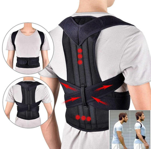 Black Mesh Posture Corrector Belt for Men Women