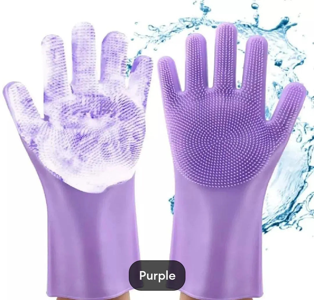 Silicone Kitchen Gloves for Cleaning & Safety