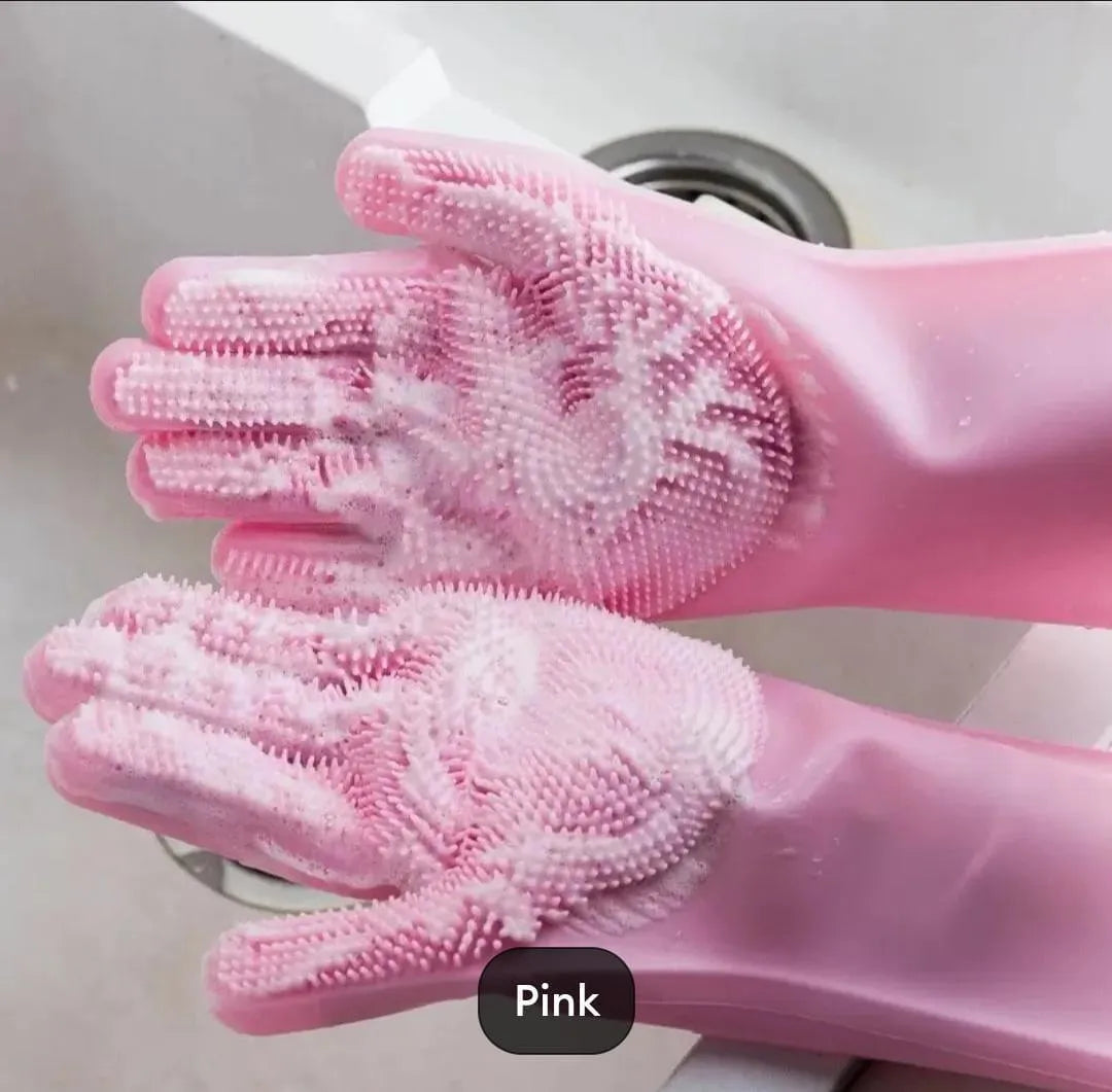 Silicone Kitchen Gloves for Cleaning & Safety