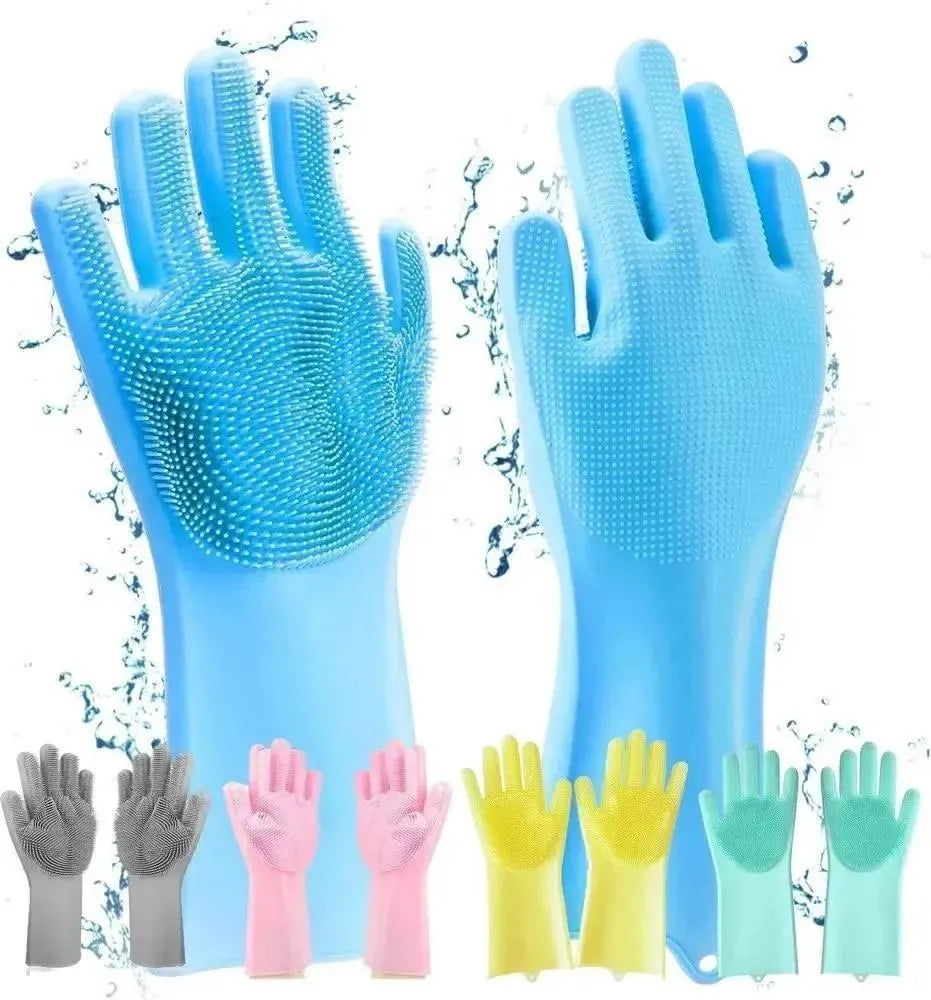 Silicone Kitchen Gloves for Cleaning & Safety