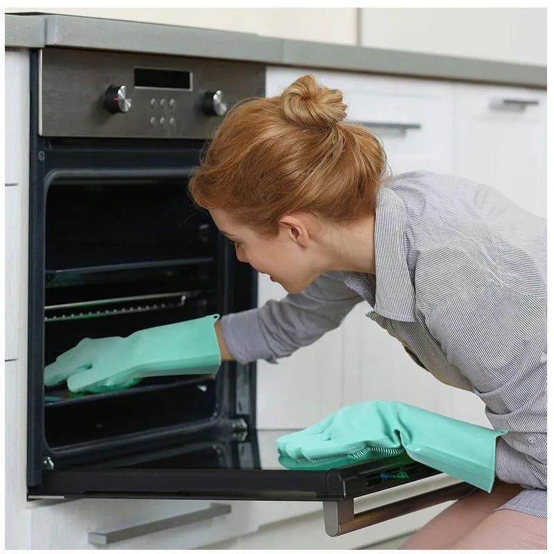Silicone Kitchen Gloves for Cleaning & Safety
