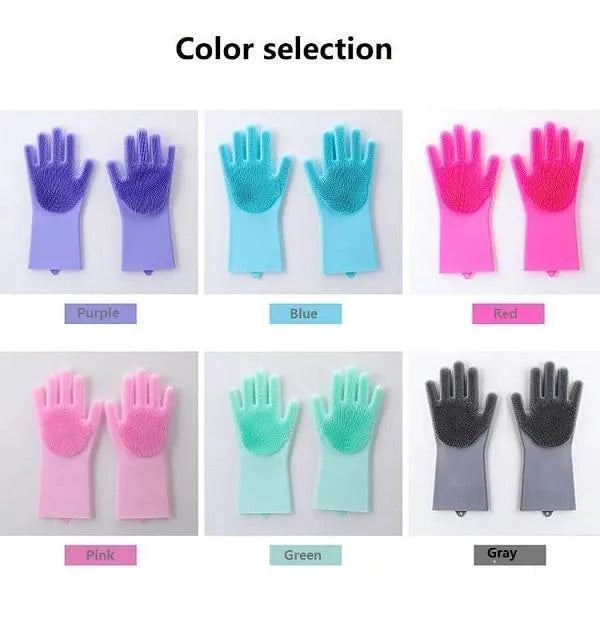 Silicone Kitchen Gloves for Cleaning & Safety