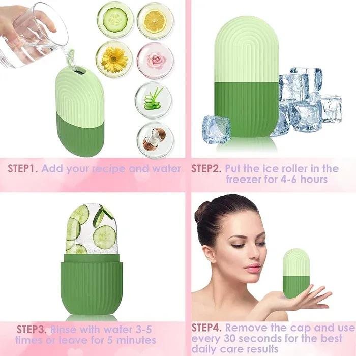 Face Ice Contour Roller Silicone Multi Color