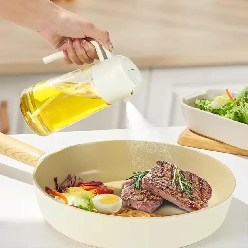 Transparent Glass Oil Bottle with Large Spout for Pakistani Kitchens