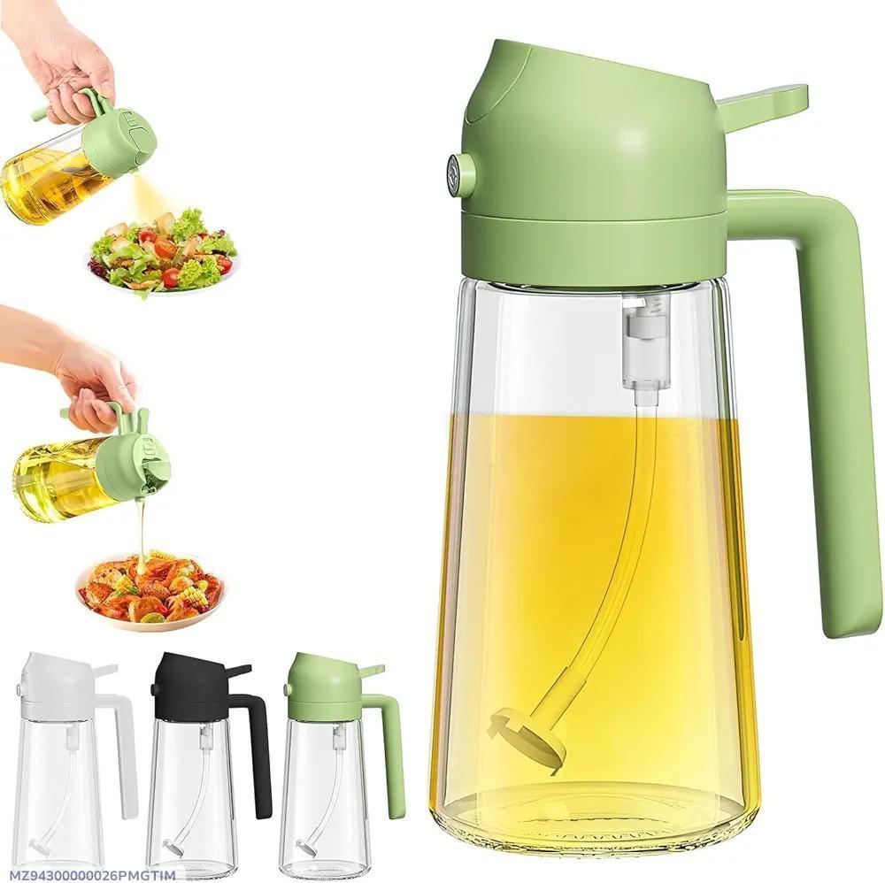 Transparent Glass Oil Bottle with Large Spout for Pakistani Kitchens