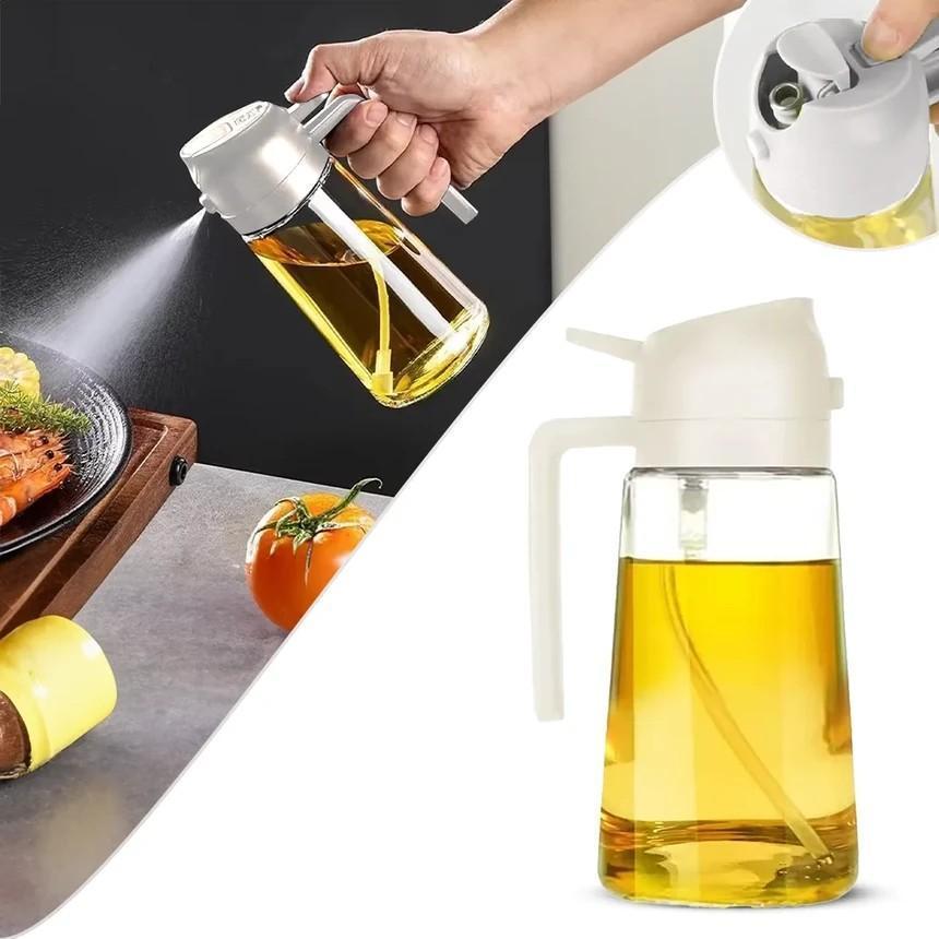 Transparent Glass Oil Bottle with Large Spout for Pakistani Kitchens