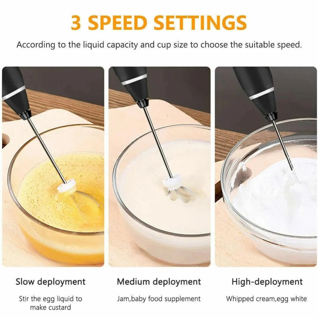 Electric Milk Frothier for Coffee, Matcher, Chocolate