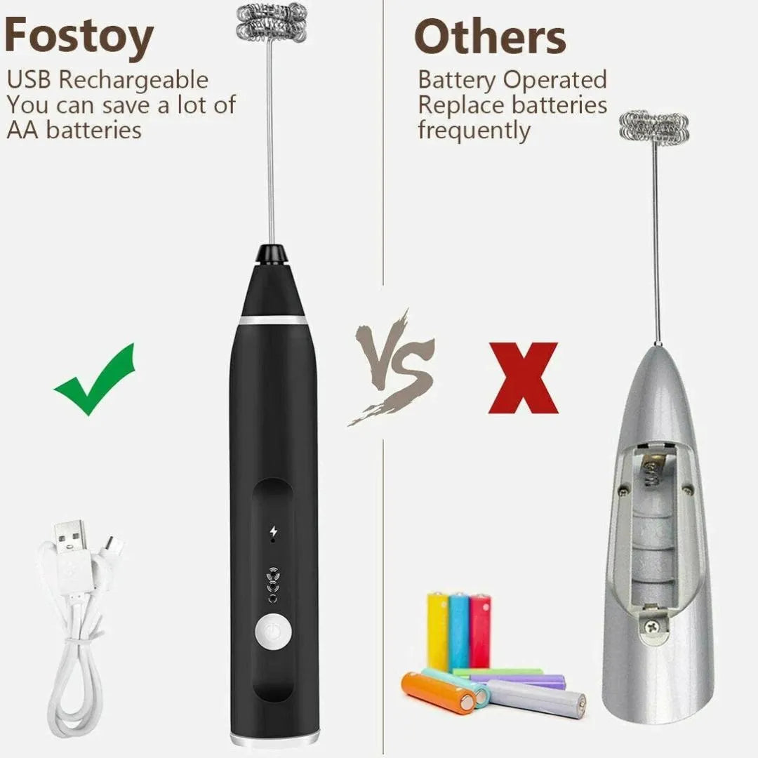Electric Milk Frothier for Coffee, Matcher, Chocolate