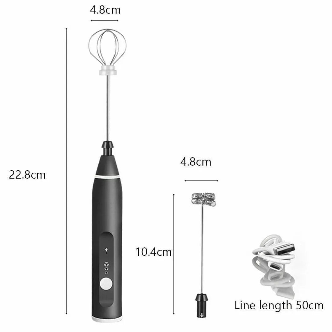 Electric Milk Frothier for Coffee, Matcher, Chocolate