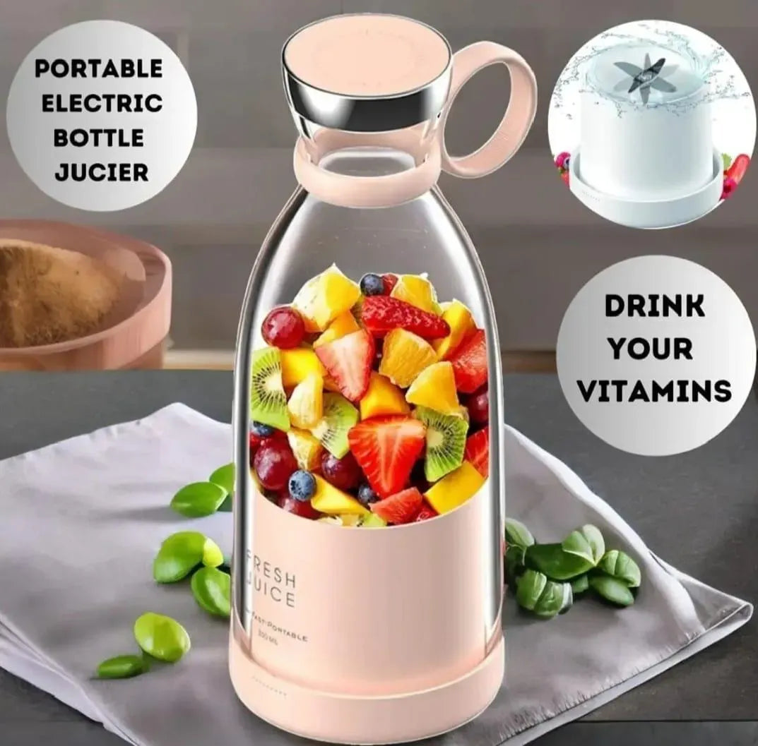 Portable Electric Bottle Juicer 420ml Multicolor ABS