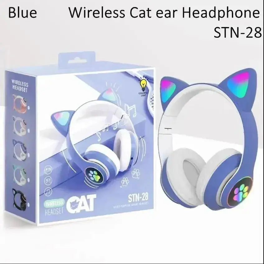 Cat Ear LED Headphones Multicolor ABS for Teens Young Adults