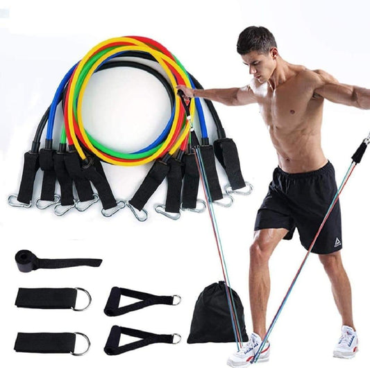 Adjustable Resistance Bands for Home Gym - 11 Pcs Set
