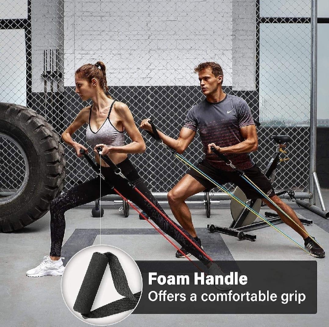 Adjustable Resistance Bands for Home Gym - 11 Pcs Set