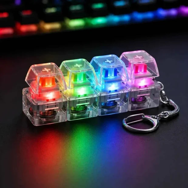 4-Key Mechanical Keyboard Clicker Keychain