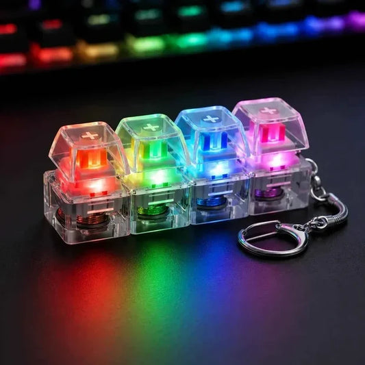 4-Key Mechanical Keyboard Clicker Keychain