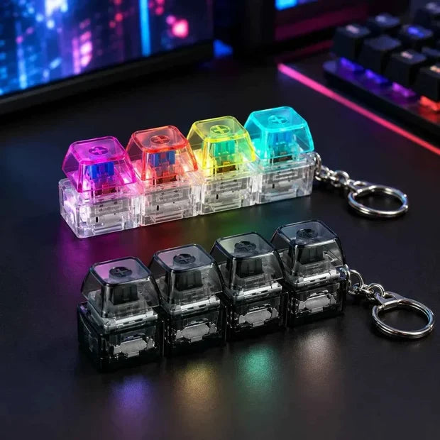 4-Key Mechanical Keyboard Clicker Keychain