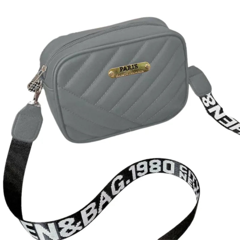 Classic Gray Leather Shoulder & Crossbody Bag